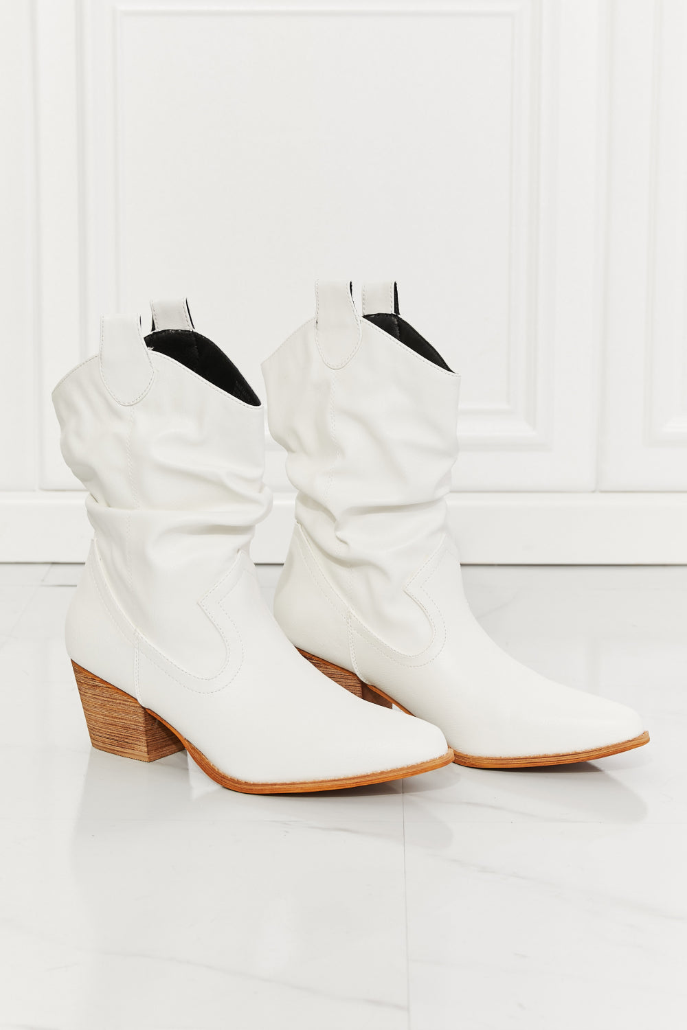 MMShoes Better in Texas Scrunch Cowboy Boots in White Print on any thing USA/STOD clothes