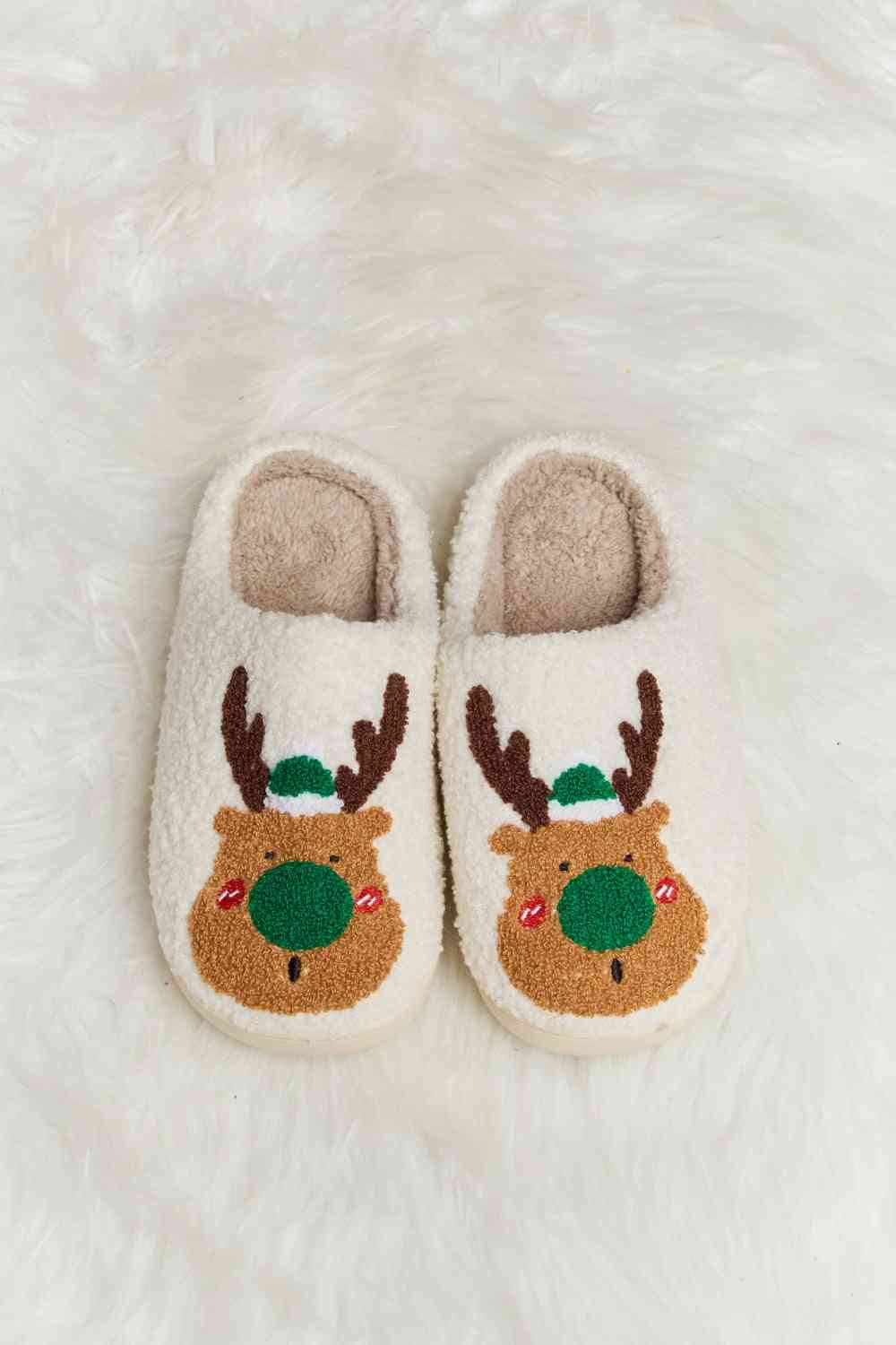 Melody Rudolph Print Plush Slide Slippers Print on any thing USA/STOD clothes