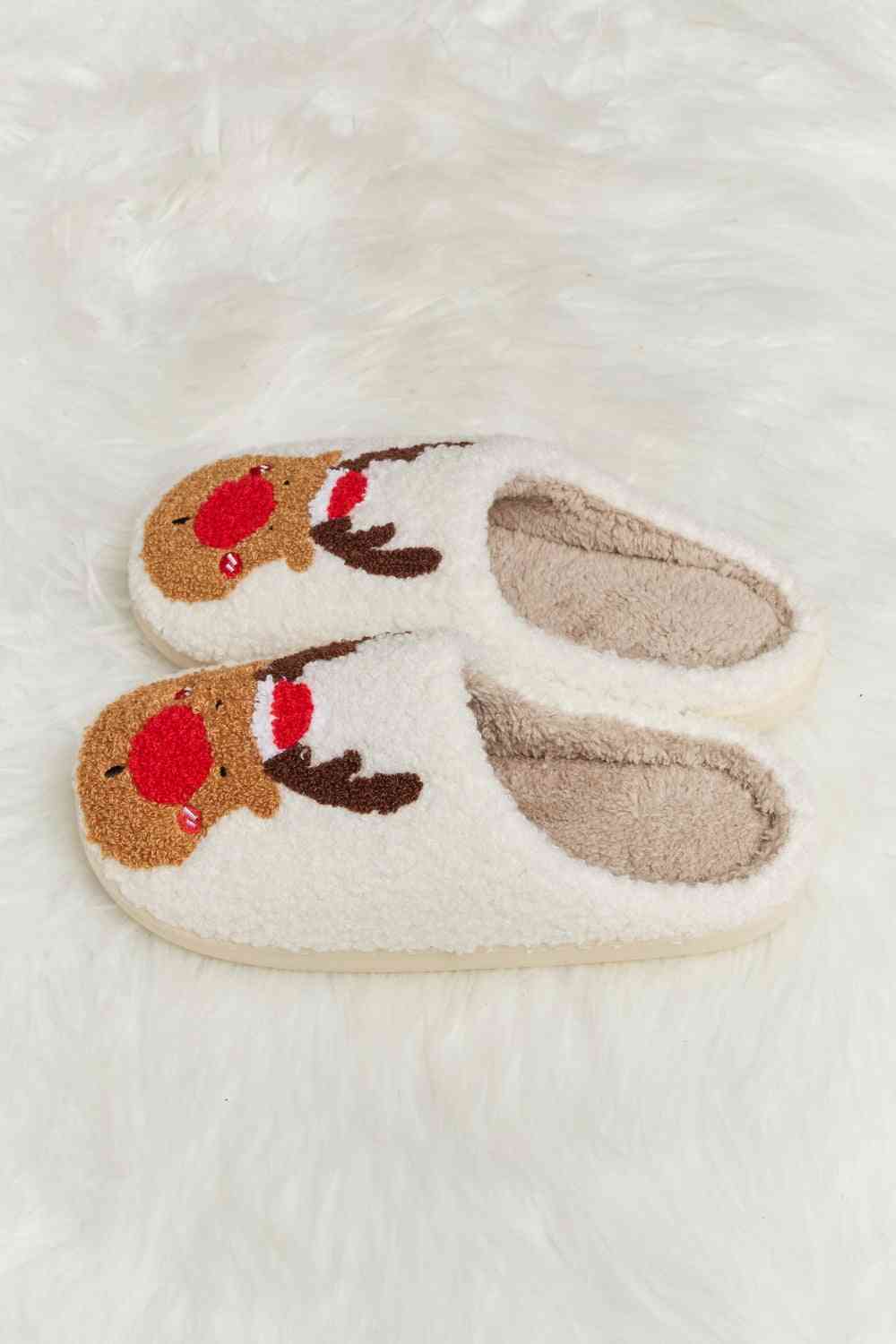 Melody Rudolph Print Plush Slide Slippers Print on any thing USA/STOD clothes