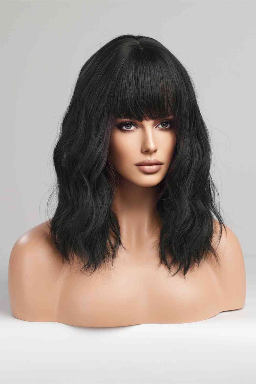 Mid-Length Wave Synthetic Wigs 12'' Print on any thing USA/STOD clothes