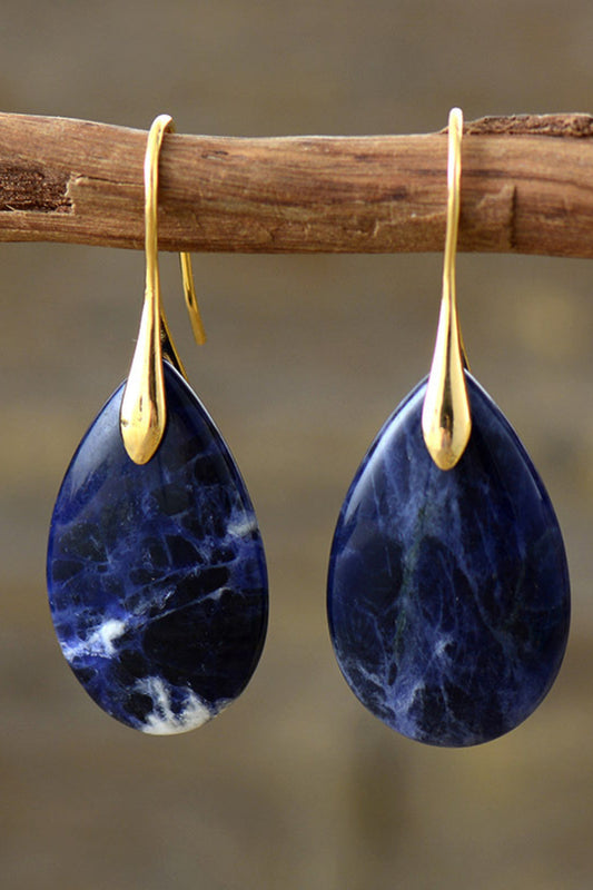 Natural Stone Teardrop Earrings Print on any thing USA/STOD clothes