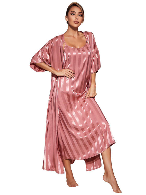 Women's long nightgown high-end sleepwear set