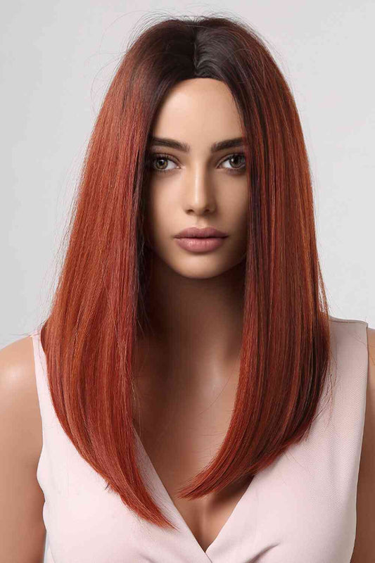 13*2’’ Full-Machine Wigs Synthetic Mid-Length Straight