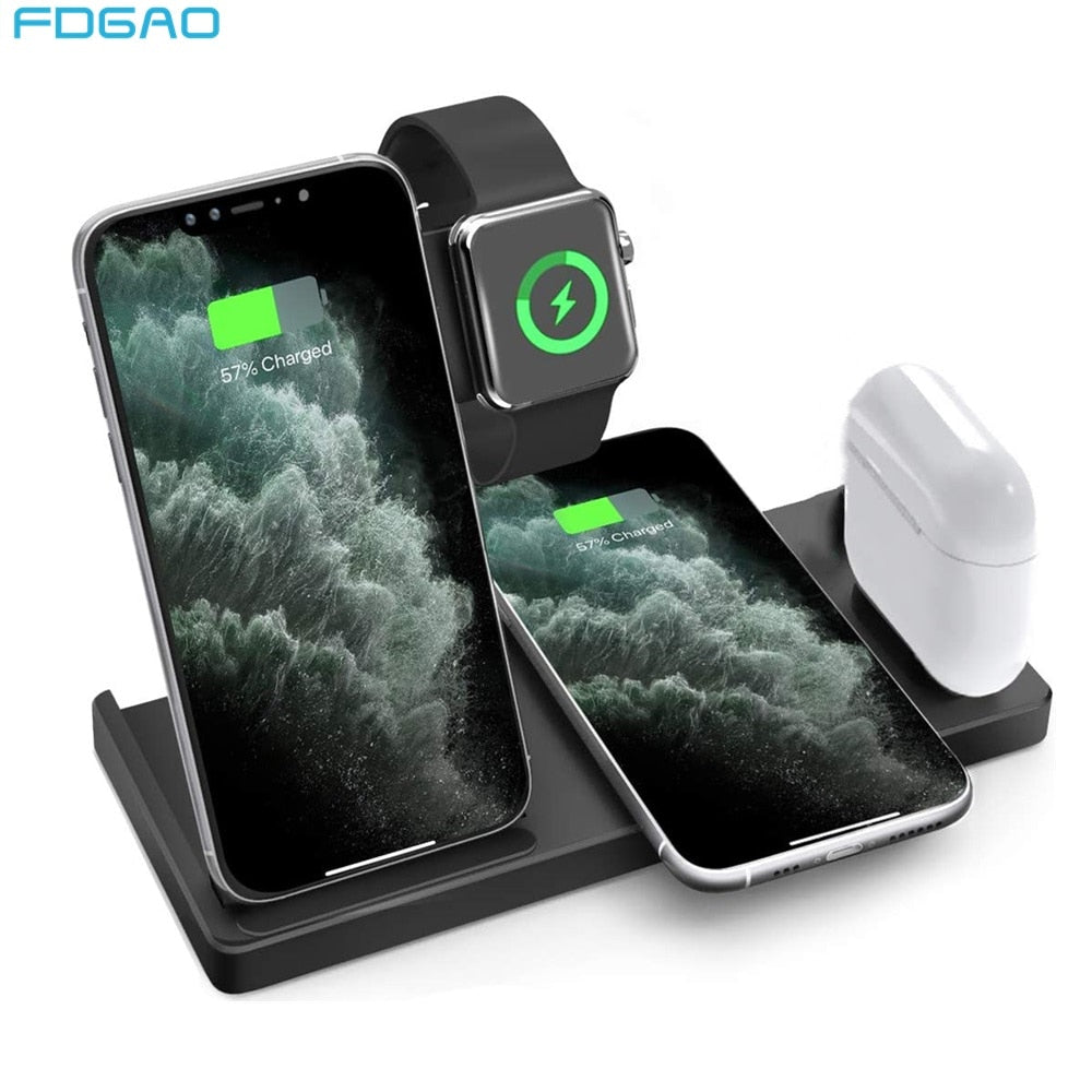 15W 4 in 1 Fast Wireless Charger Print on any thing USA/STOD clothes