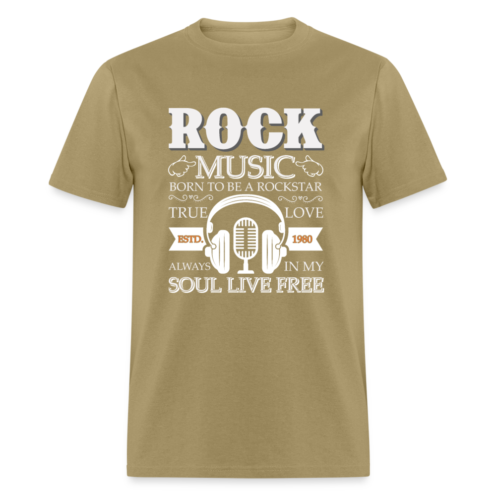 Unisex Classic T-Shirt ROCK MUSIC - khaki