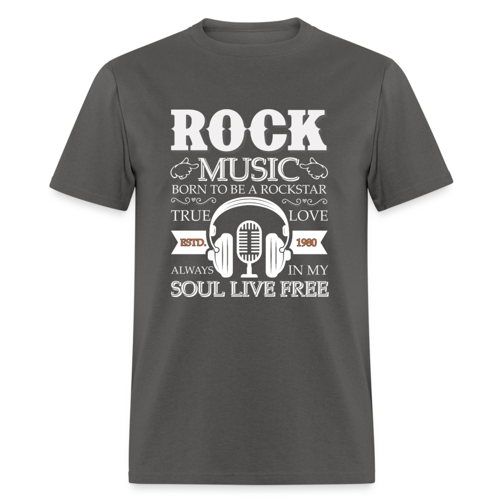 Unisex Classic T-Shirt ROCK MUSIC - charcoal