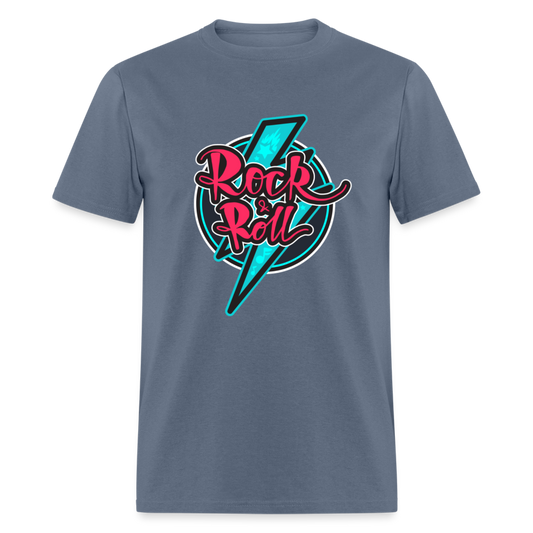 Unisex Classic T-Shirt ROCK AND ROLL - denim