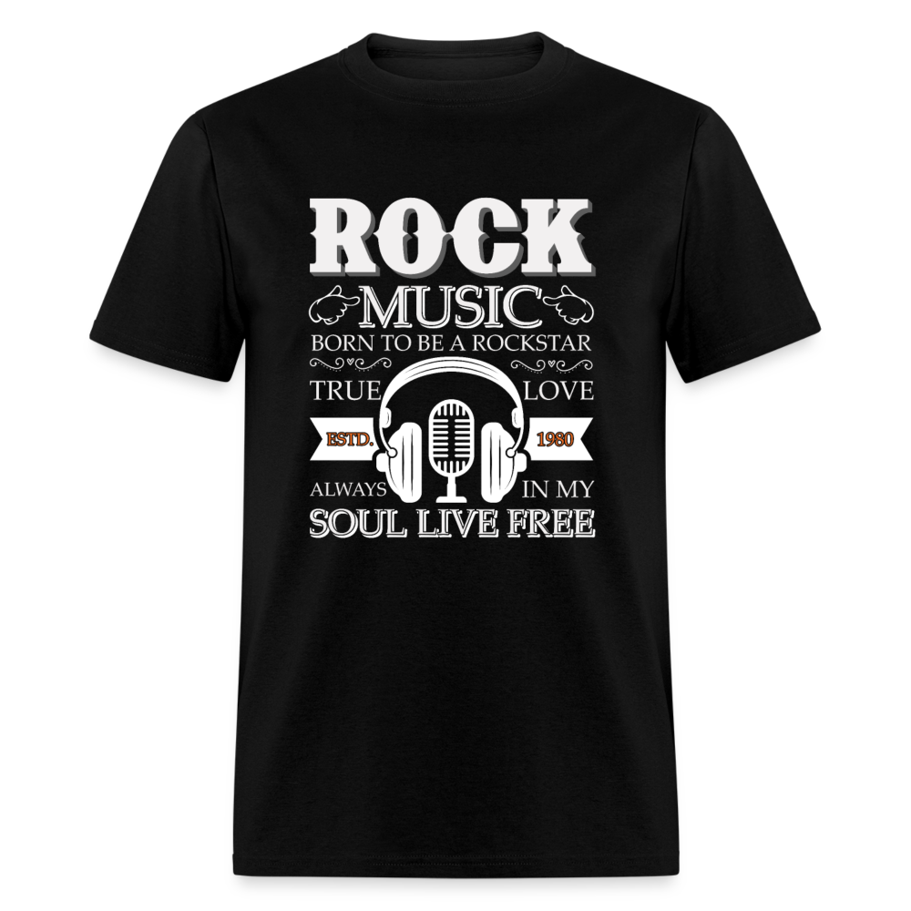 Unisex Classic T-Shirt ROCK MUSIC - black