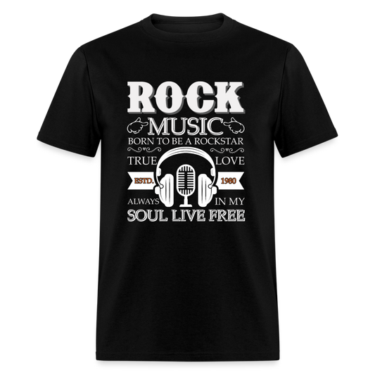 Unisex Classic T-Shirt ROCK MUSIC - black