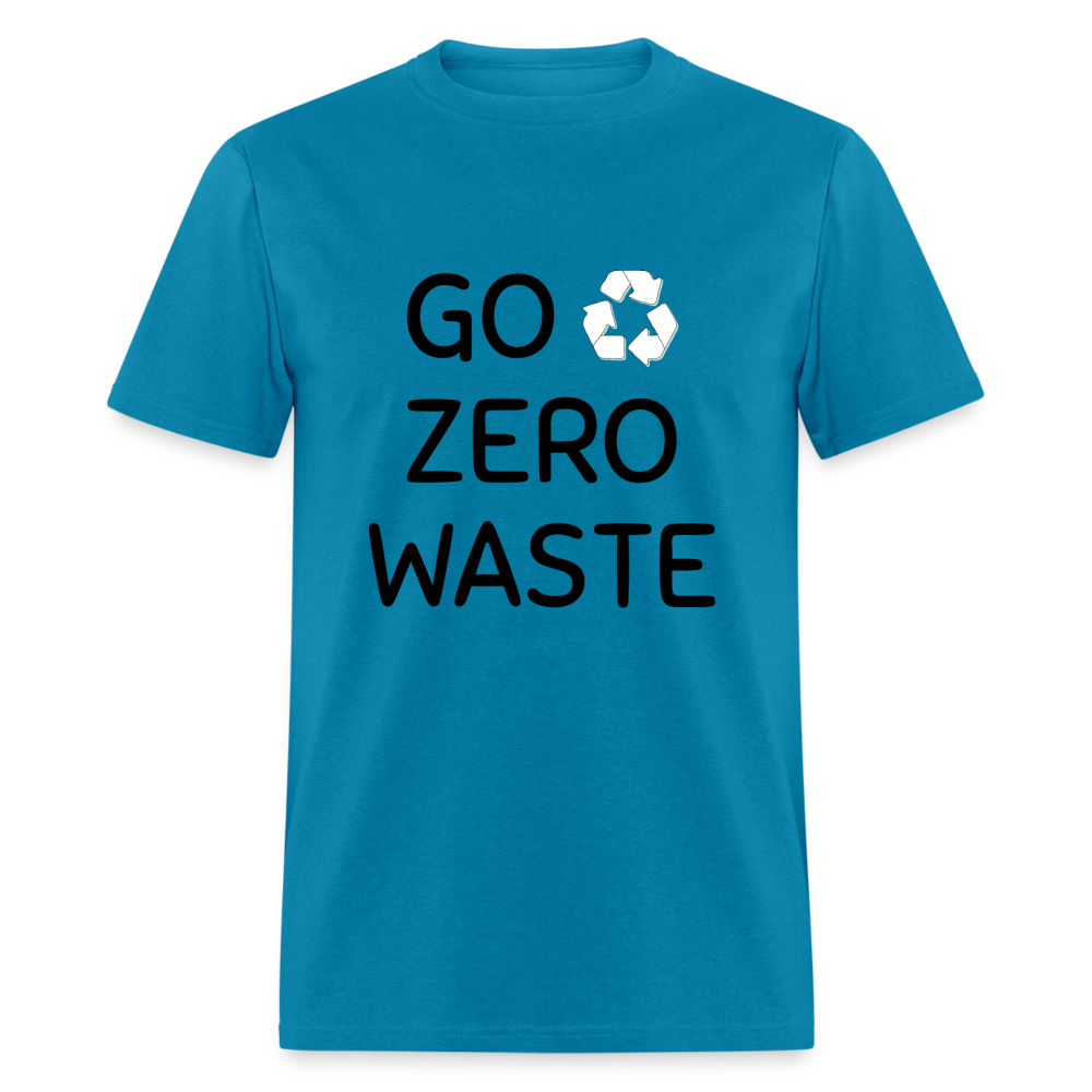 Unisex Classic T-Shirt GO ZERO WASTE - turquoise