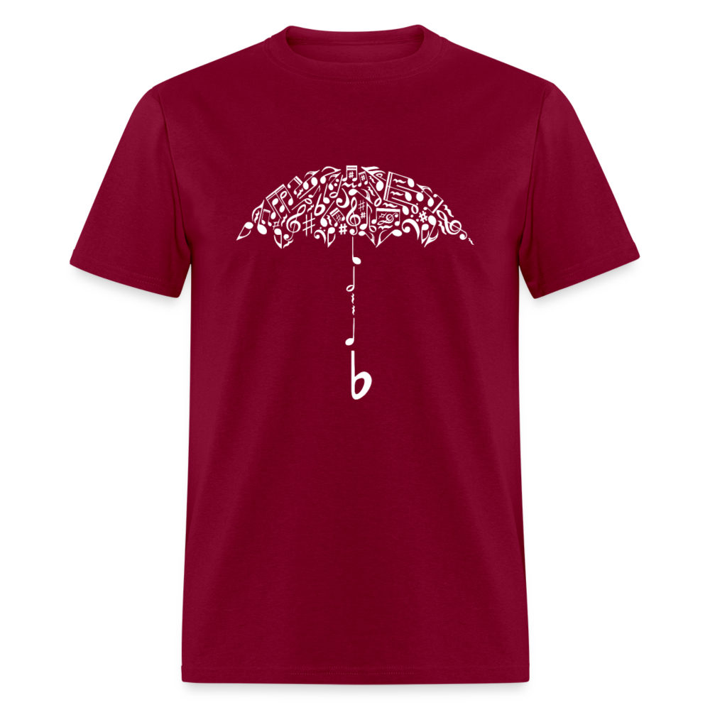 Unisex Classic T-Shirt UMBRELLA FOR MUSIC - burgundy