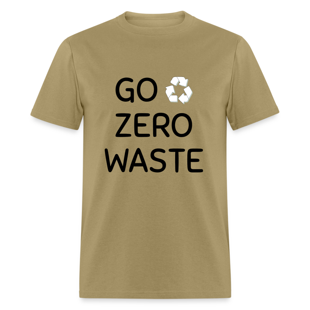 Unisex Classic T-Shirt GO ZERO WASTE - khaki