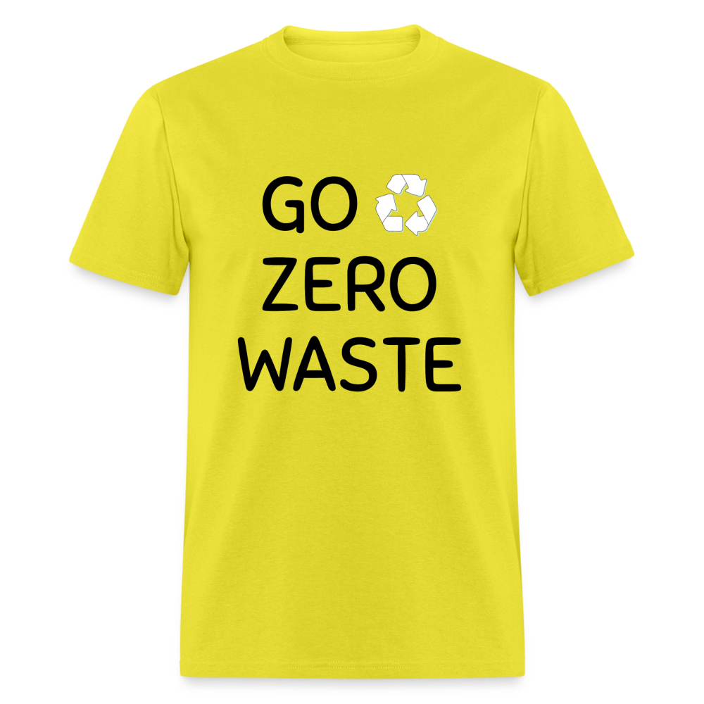 Unisex Classic T-Shirt GO ZERO WASTE - yellow