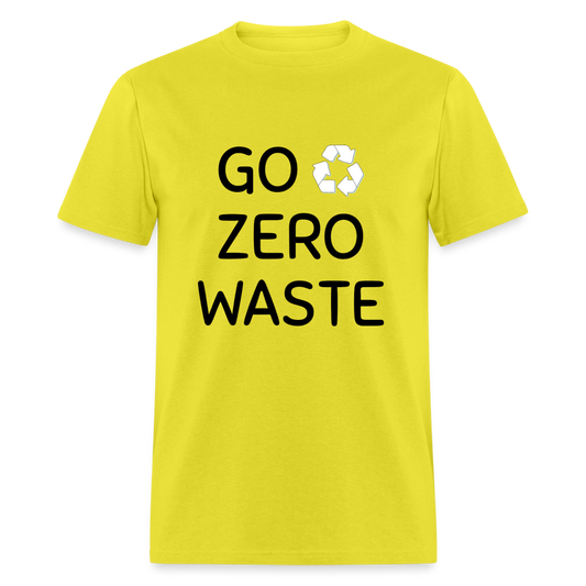 Unisex Classic T-Shirt GO ZERO WASTE - yellow