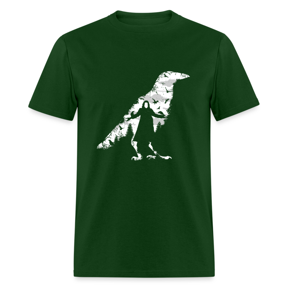 Unisex Classic T-Shirt GHOST RAVEN - forest green