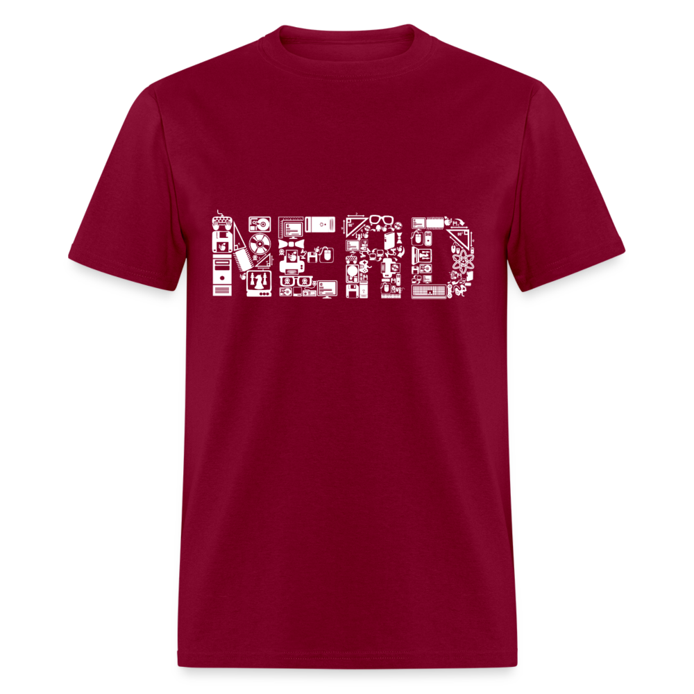 Unisex Classic T-Shirt NERD - burgundy