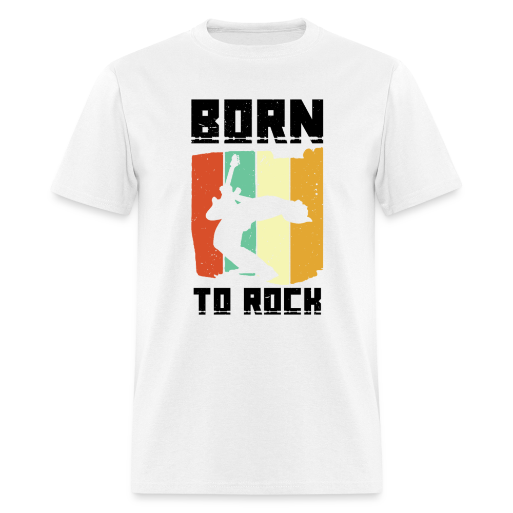 Unisex Classic T-Shirt BORN TO ROCK - white