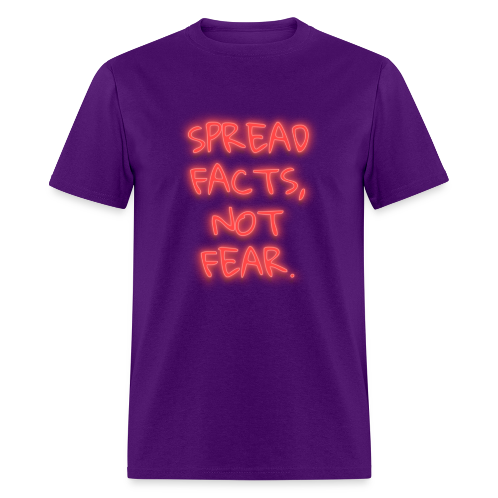 Unisex Classic T-Shirt SPREAD FACTS, NOT FEAR - purple