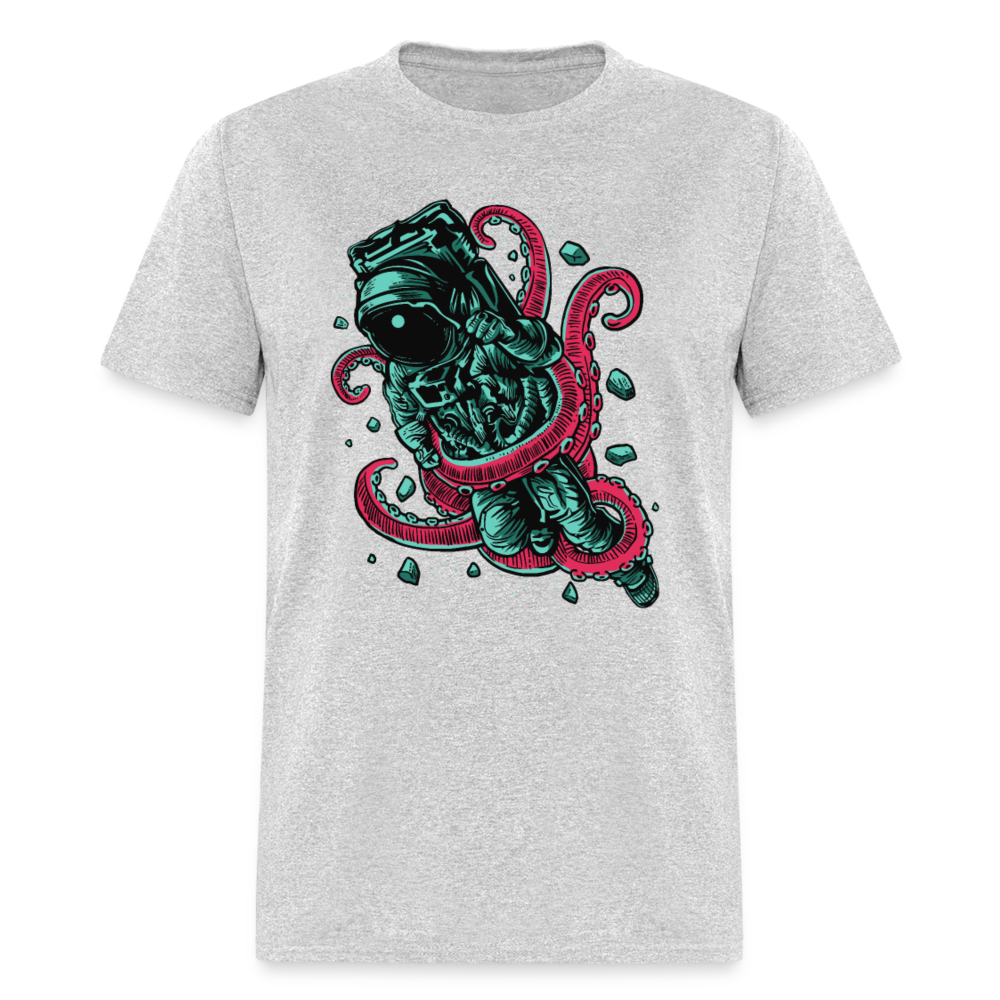 Unisex Classic T-Shirt SPACEMAN AND OCTOPUS - heather gray