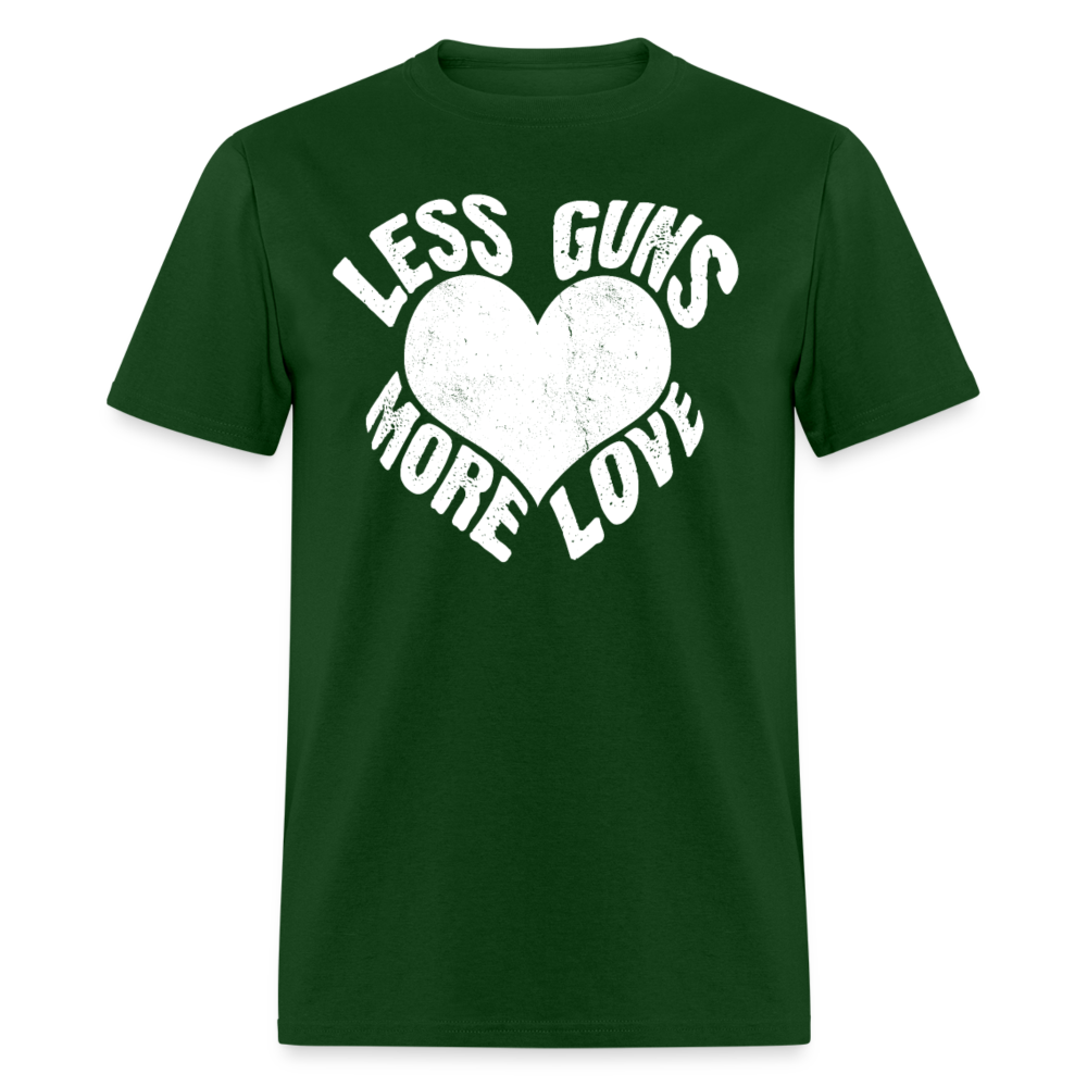 Unisex Classic T-Shirt LESS GUNS MORE LOVE - forest green