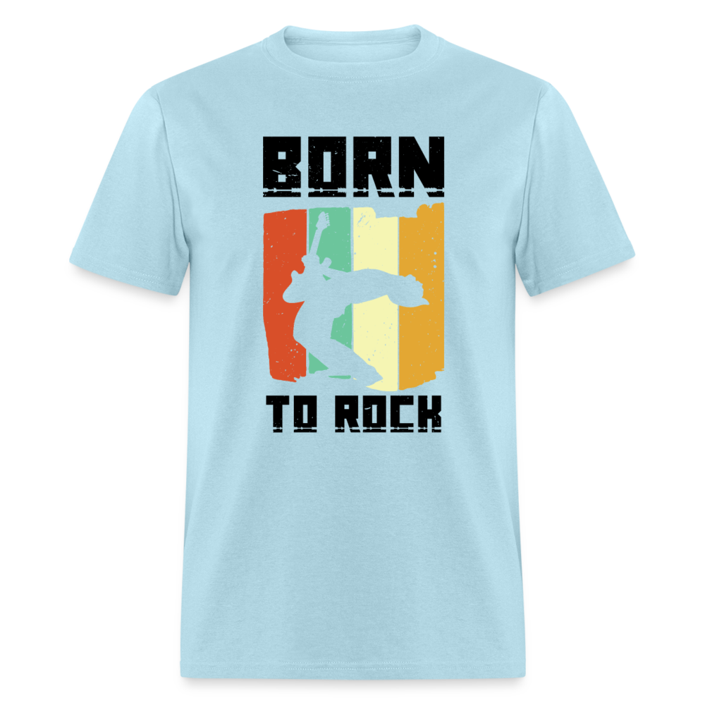 Unisex Classic T-Shirt BORN TO ROCK - powder blue