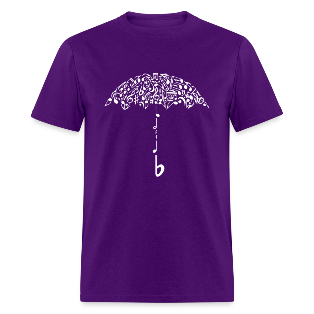 Unisex Classic T-Shirt UMBRELLA FOR MUSIC - purple