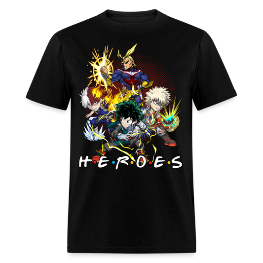 Unisex Classic T-Shirt ANIME HEROES - black