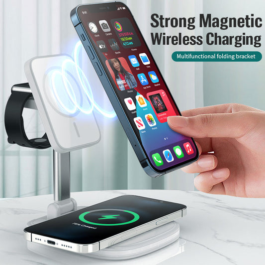 3in1 Magnetic Folding Wireless Charger Print on any thing USA/STOD clothes