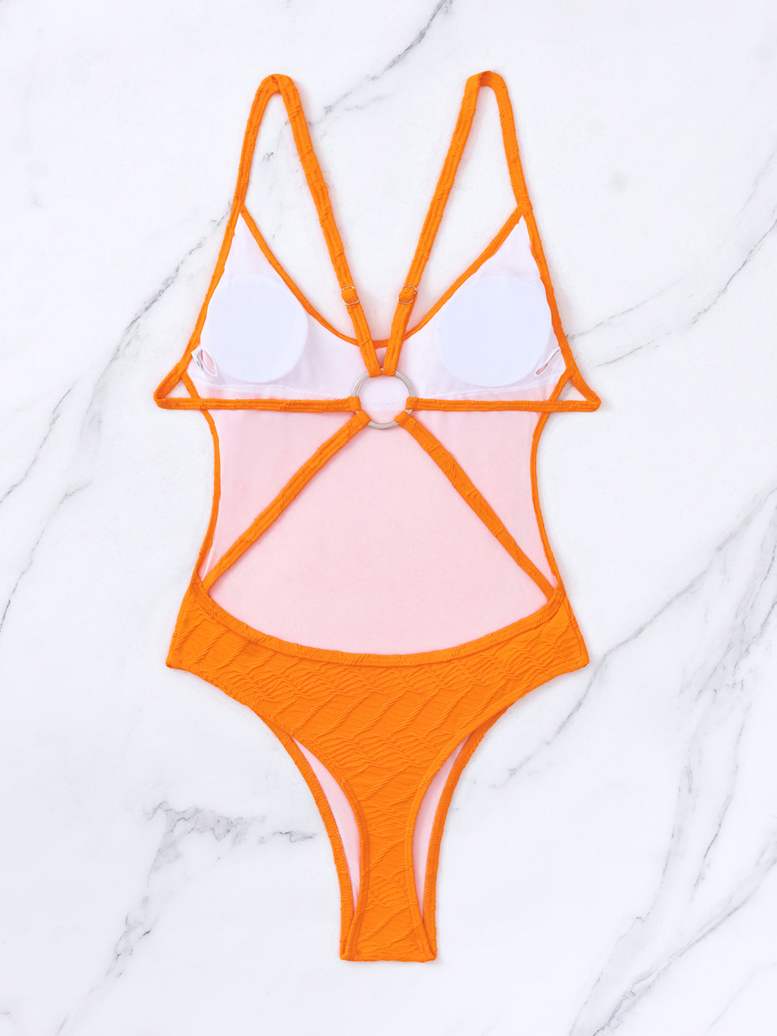 Backless Spaghetti Strap One-Piece Swimwear
