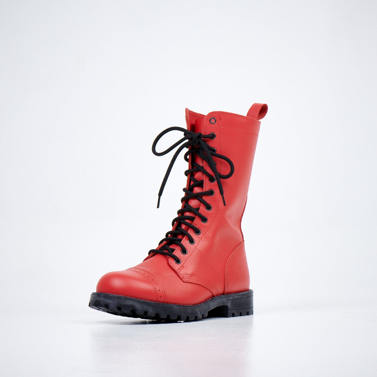 516 aka High Aviator Boots - Red