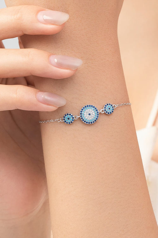 925 Sterling Silver Artificial Turquoise Bracelet Print on any thing USA/STOD clothes