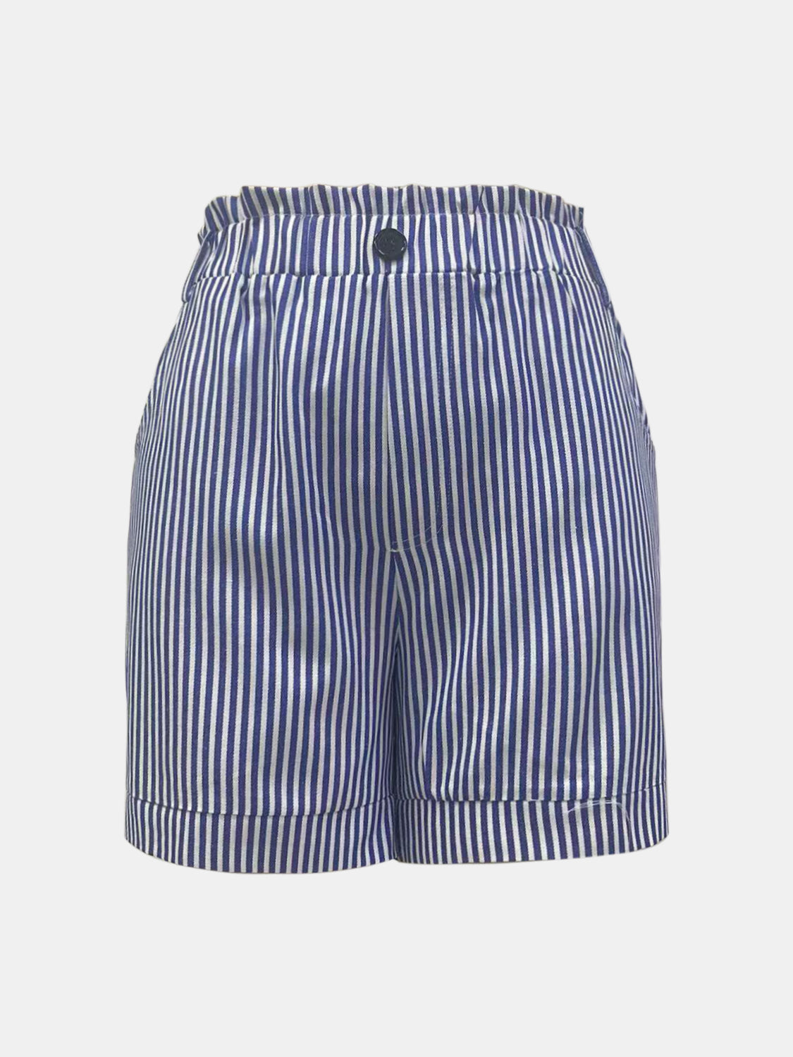 Full Size Striped Shorts with Pockets