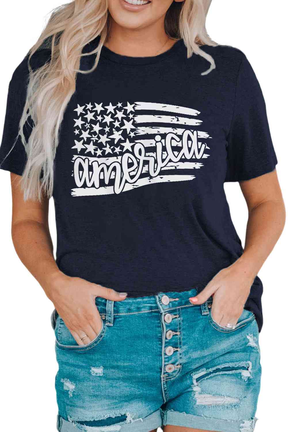 AMERICA US Flag Graphic Tee Print on any thing USA/STOD clothes