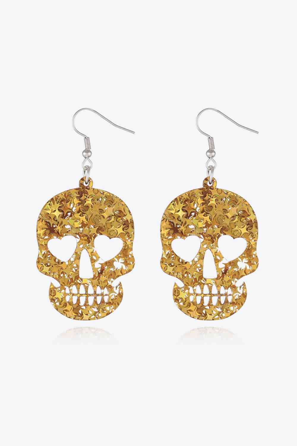 Acrylic Skull Drop Earrings Print on any thing USA/STOD clothes