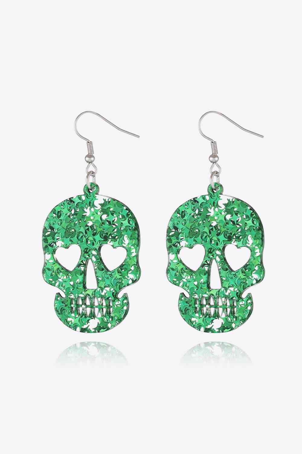 Acrylic Skull Drop Earrings Print on any thing USA/STOD clothes