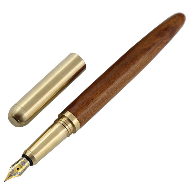 African Rosewood Brass Wood Fountain Pen Print on any thing USA/STOD clothes