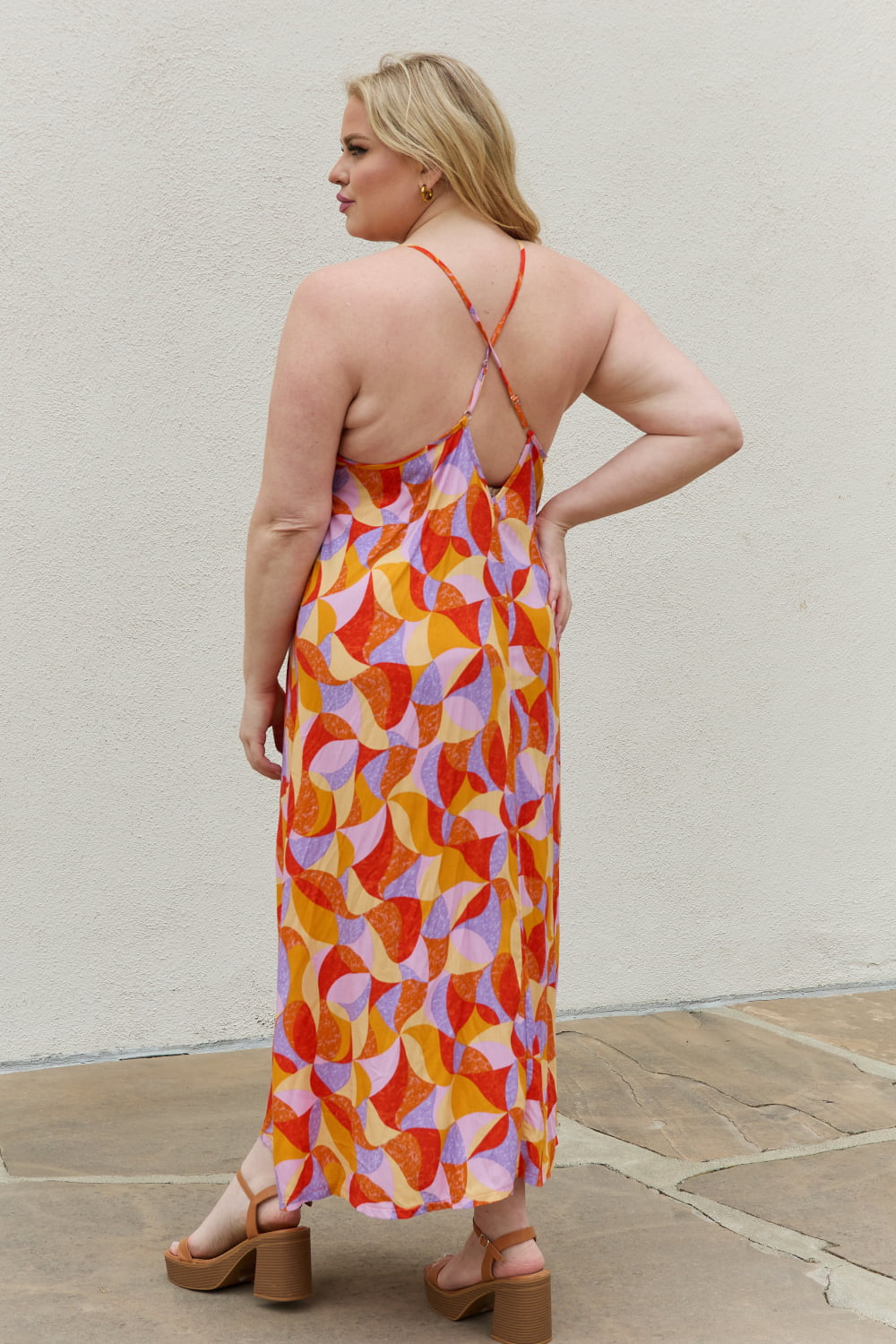 And The Why Full Size Printed Sleeveless Maxi Dress Print on any thing USA/STOD clothes