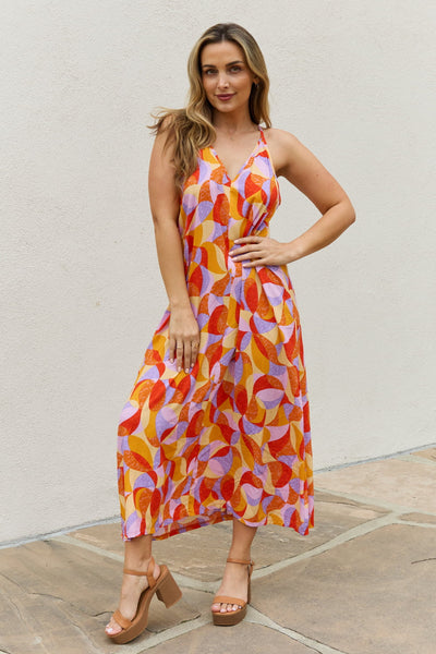 And The Why Full Size Printed Sleeveless Maxi Dress Print on any thing USA/STOD clothes