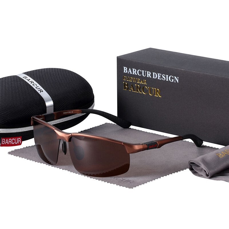 BARCUR Aluminium Magnisium Sport Sunglasses Print on any thing USA/STOD clothes