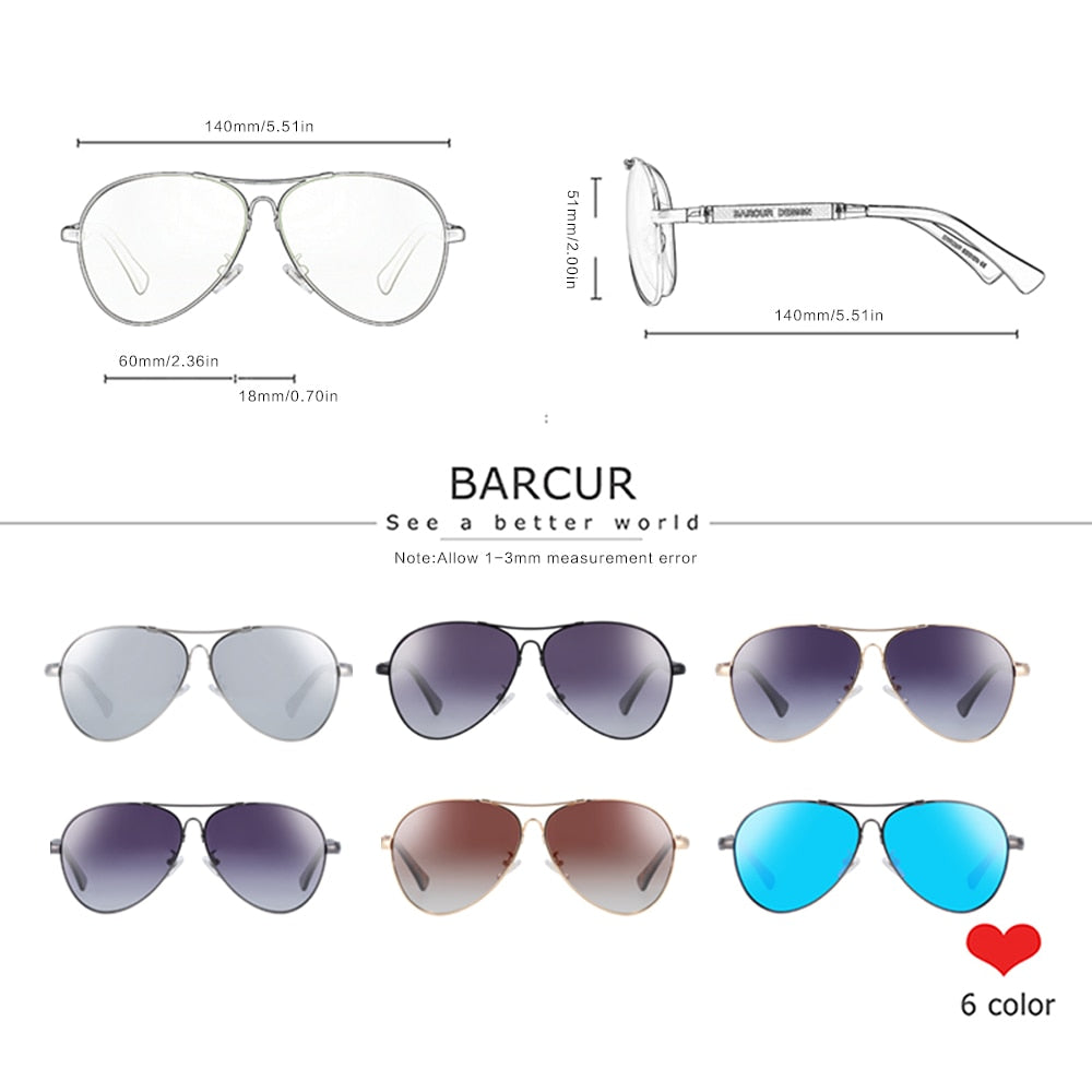 BARCUR Design Titanium Sunglasses Print on any thing USA/STOD clothes