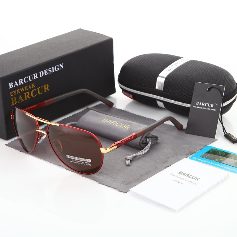 BARCUR Men sunglasses Polarized Print on any thing USA/STOD clothes