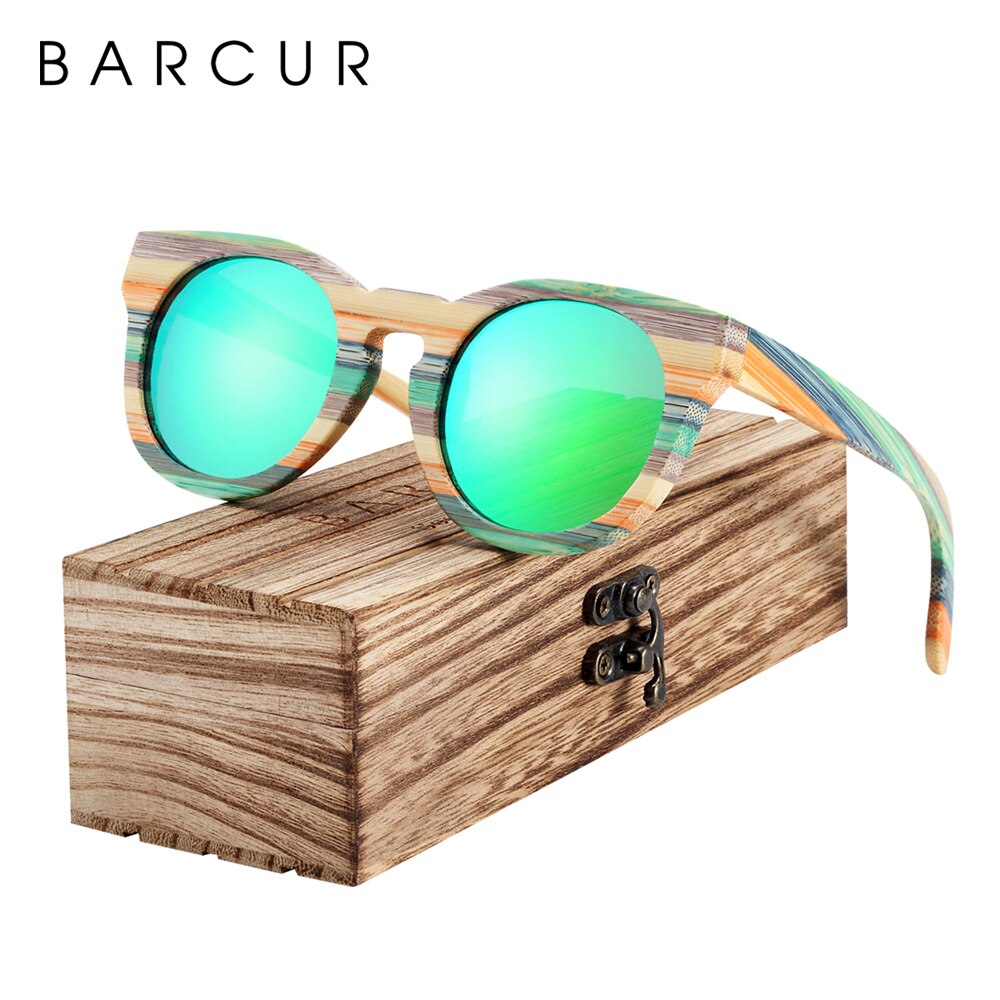 BARCUR Original Round Sunglasses Print on any thing USA/STOD clothes