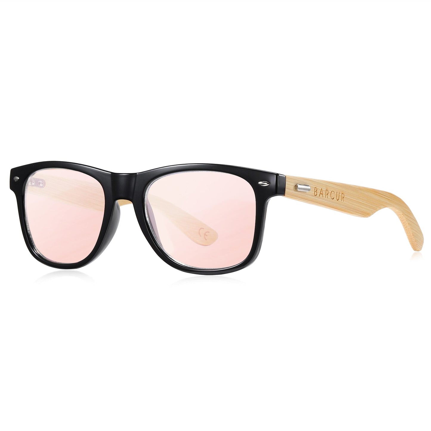 BARCUR Pink Sunglasses Wood Print on any thing USA/STOD clothes