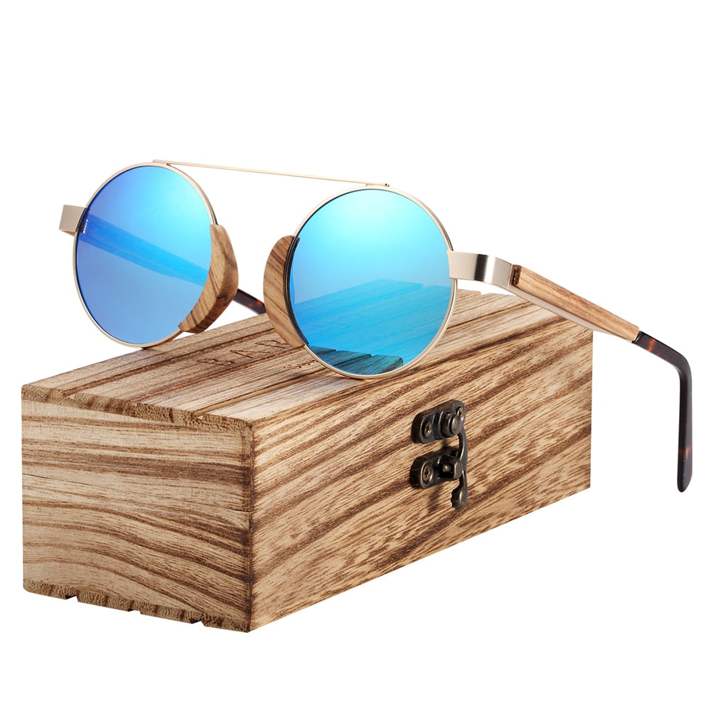 BARCUR Polarized Sunglasses Wood Print on any thing USA/STOD clothes