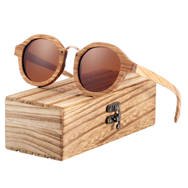 BARCUR Polarized Sunglasses Wood Print on any thing USA/STOD clothes