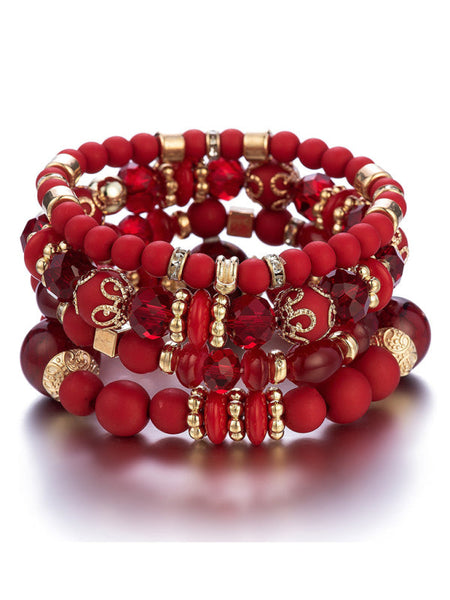 Bohemian Ethnic Multilayered Bracelet Crystal Beaded Women's Bracelet Print on any thing USA/STOD clothes