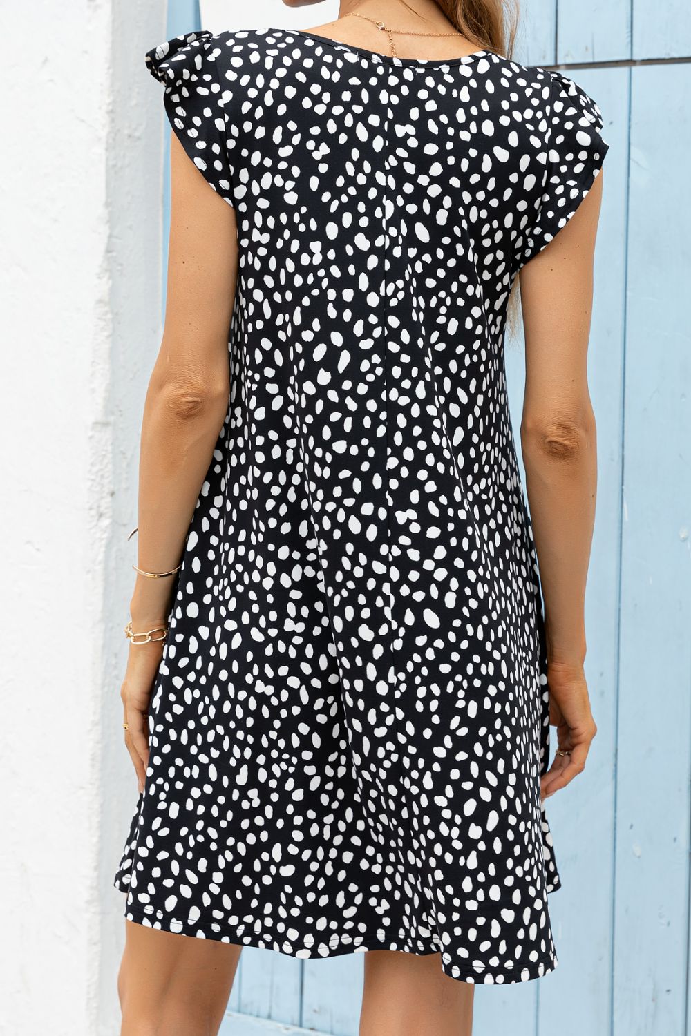 Butterfly Sleeve Round Neck Dress Print on any thing USA/STOD clothes