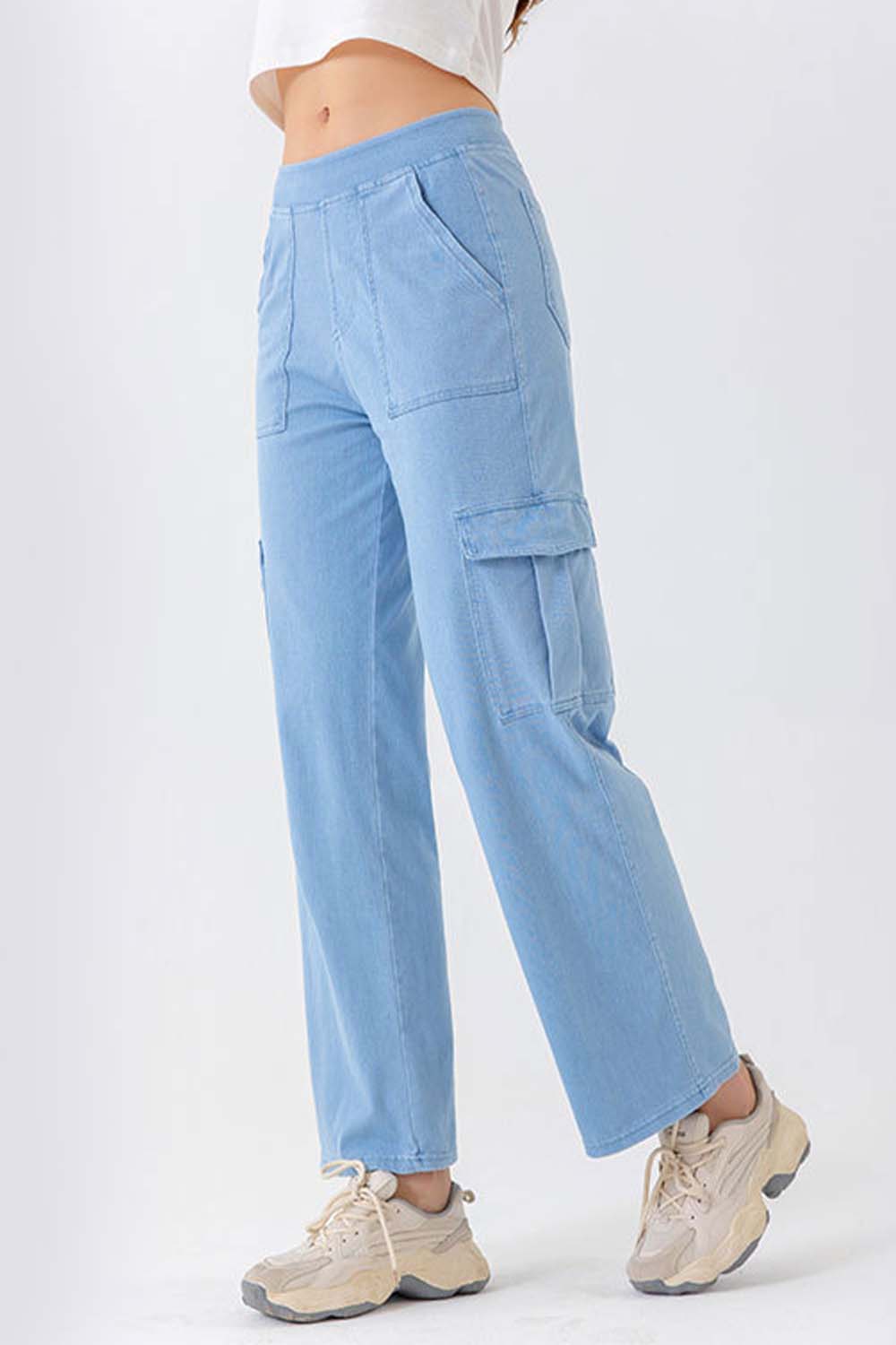Button Fly Pocketed Long Jeans Print on any thing USA/STOD clothes