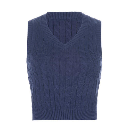 Cable-knit V-Neck Sweater Vest Print on any thing USA/STOD clothes