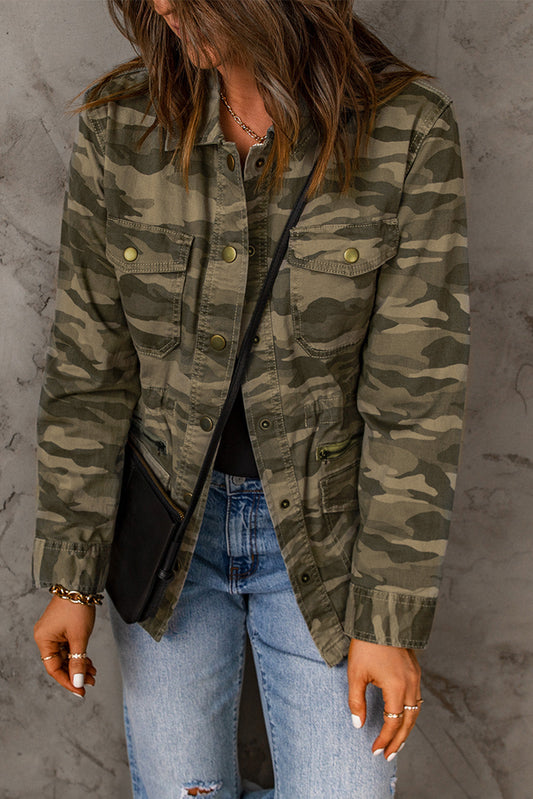 Camouflage Snap Down Jacket Print on any thing USA/STOD clothes